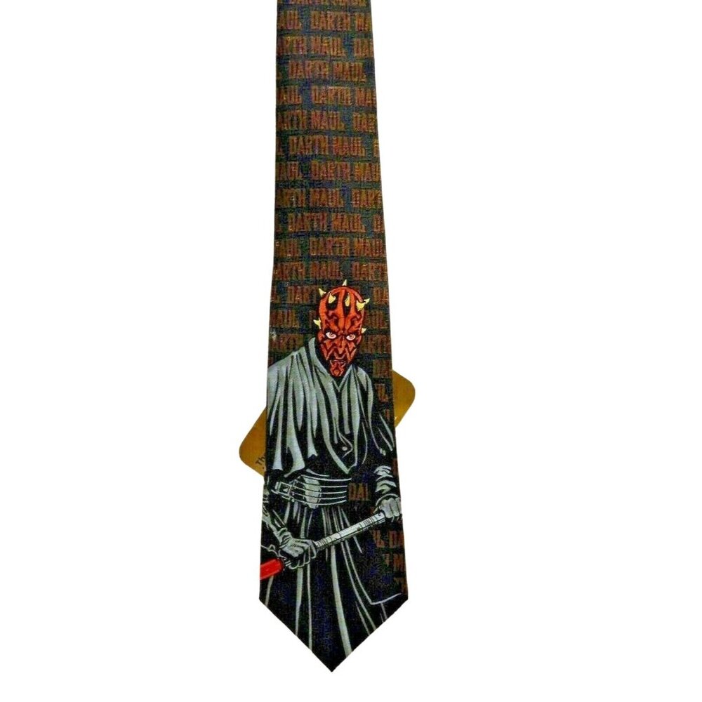 Star Wars Darth Maul Necktie 51 In Black George Lucas Ralph Marlin Tie Polyester